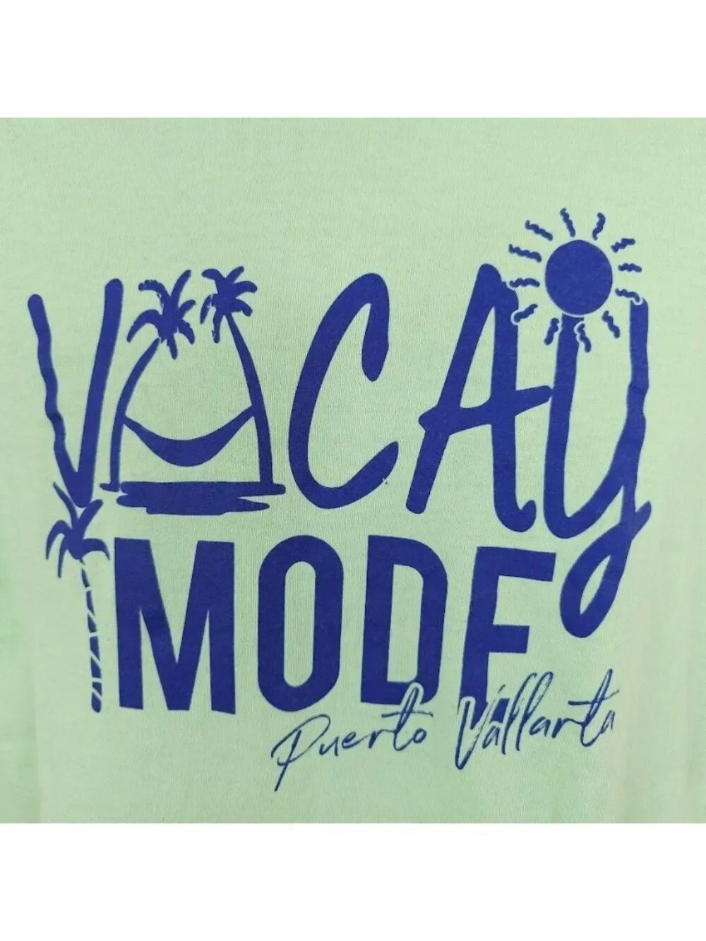 Puerto Vallarta T Shirt Mens Size Large Green Mexico Vacay Mode Souvenir Tee